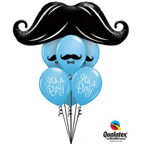 Mustache Baby Shower Bouquet