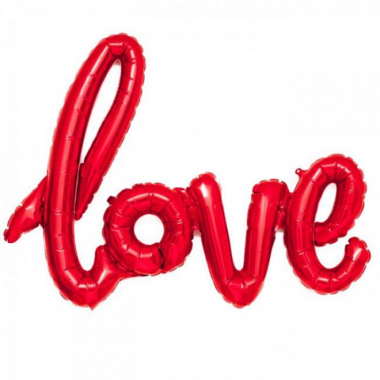Red Love Script - Medi Balloon Red Love Script - Medi Balloon