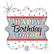 Holographic Candle Style Birthday Balloons- With Age Option