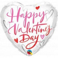Lovely Script - Heart Shaped Happy Valentines Day 