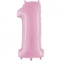 Super Size - Pastel Pink Number Balloons