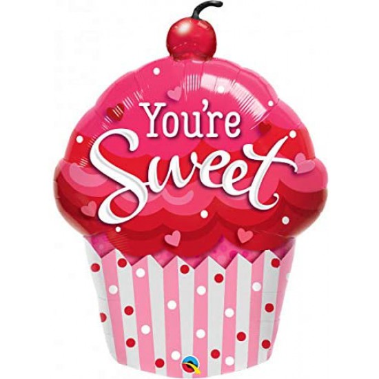 You're Sweet Cupcake with Cherry Balloon You're Sweet Cupcake with Cherry Balloon